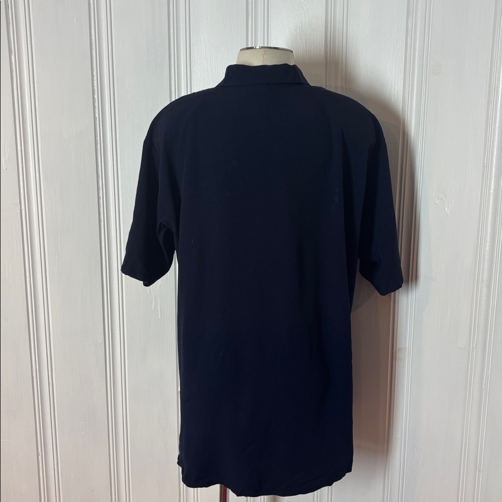 Vintage LORI MICHAELS Navy Blouse | Gold Button Appliqué | Size 16 - Picture 4 of 9
